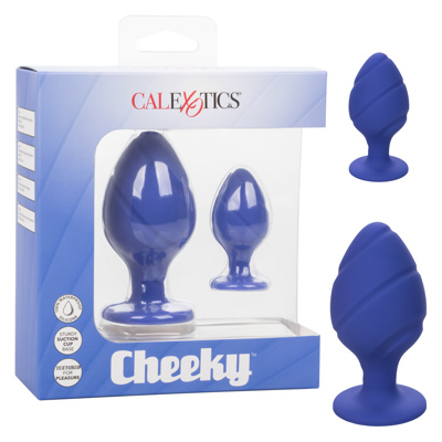 Calexotics - Ensemble Butt Plug Cheeky - Bleu