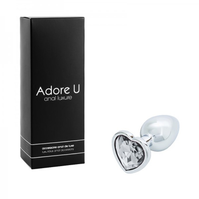 Anal Luxure - Heart Butt Plug - Clear - Small
