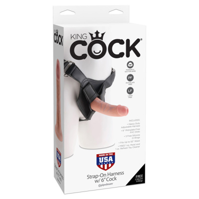 King Cock - Strap-on Harness w/6 pouces Cock