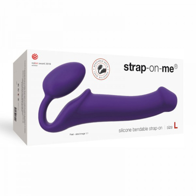 Strap-on-me - Strap-On Semi-Realiste Bendable - Grand - Mauve