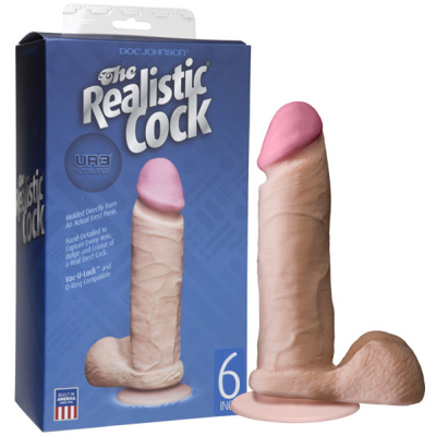 Realistic Cock UR3 - Beige 6 Pouces