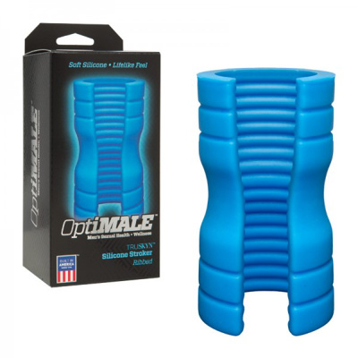Optimale - Silicone Stroker - Ribbed Blue