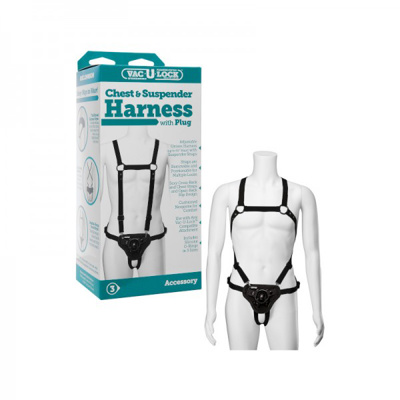 Vac-U-Lock - Chest And Suspender Harness With Plug