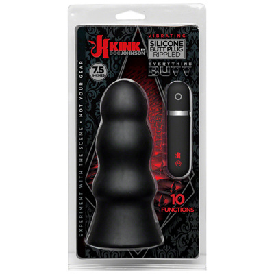 Kink Vibrating silicone Butt Plug - 7.5 inches