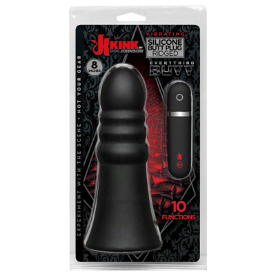Kink Vibrating silicone Butt Plug - 8 inches