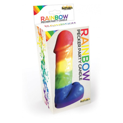 Hott Products - Pecker Party Candle 7 inches - Rainbow