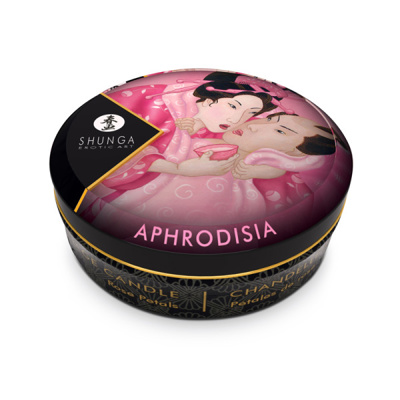 Shunga - Mini Chandelle à Massage -Aphrodisia Pétale de rose - Emballage de 6