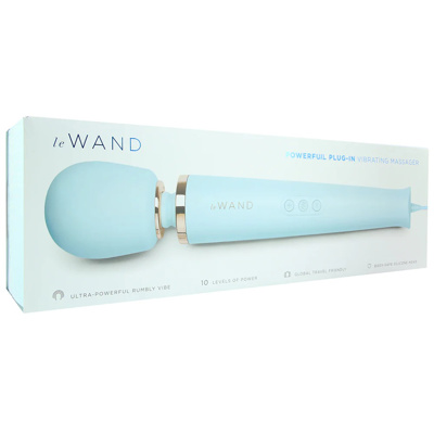 Le Wand - Plug-In Vibrating Massager - Sky Blue