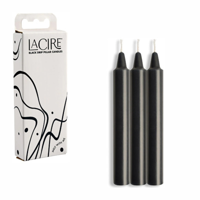 LaCire - Drip Candles - Black - Set of 3