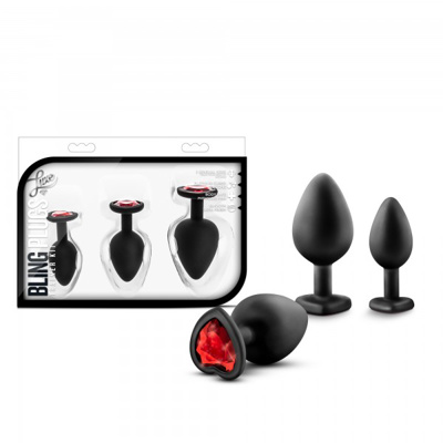 Luxe - Bling Plugs - Black & Red