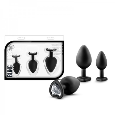 Luxe - Bling Plugs - Noir & Transparent
