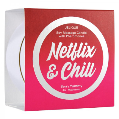 Jelique - Soy Massage Candle - Netflix & Chill - Berry Yummy - 113g