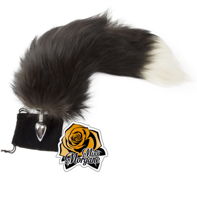 Miss Morgane Gold - Small Plug with silver Fox tail