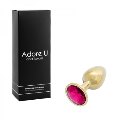 Anal Luxure - Gold Butt Plug - Pink - Small