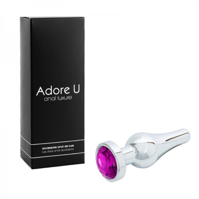 Anal Luxure - Aluminium Butt Plug - Purple - Medium *Final Sale*