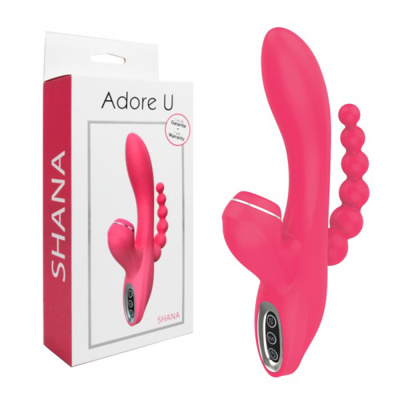 Adore U - Triple Stimulation Vibrator Shana - Pink