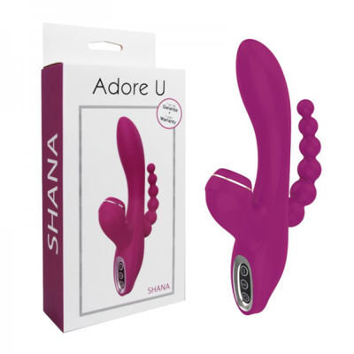 Adore U - Triple Stimulation Vibrator Shana - Purple