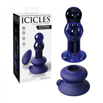 Icicles - Vibrating Glass Anal Plug - No.83 *Final Sale*