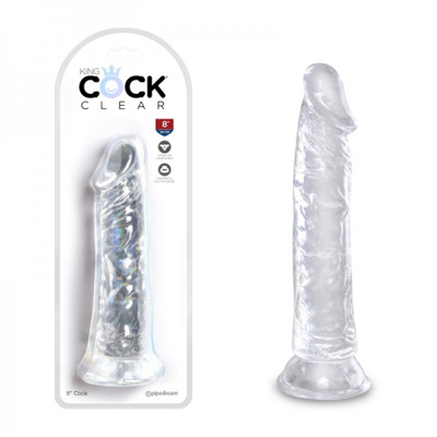 King Cock - 8 in Cock - Clear