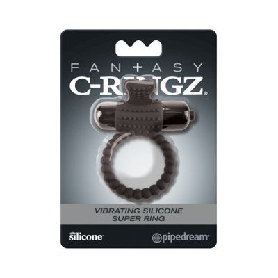 Fantasy C-Ringz - Vibrating Silicone Super Ring - Black