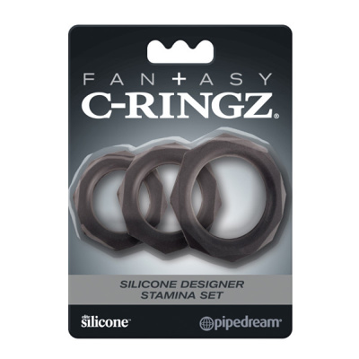 Fantasy C-Ringz - Silicone Designer Stamina Set - Black