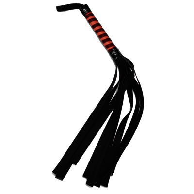 S&M Red and Black Flogger