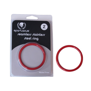 Spartacus - Seamless Stainless Ring 2'' - Red