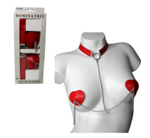 Nipplicious - Pasties & Necklace Dominatrix - Red