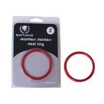 Spartacus - Seamless Stainless Ring 2'' - Red