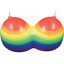 Hott Products - Jumbo Boobie Candle - Rainbow