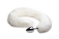 Tailz - Metal Anal Plug With Extra Long Mink Tail - White