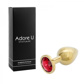 Anal Luxure - Gold Butt Plug - Red - Medium