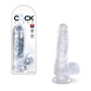 King Cock - 6 po. Cock with Balls - Transparent