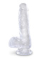 King Cock - 6 in. Cock with Balls - Clear