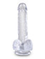 King Cock - 6 po. Cock with Balls - Transparent