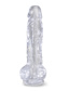 King Cock - 8 in Cock With Balls - Clear